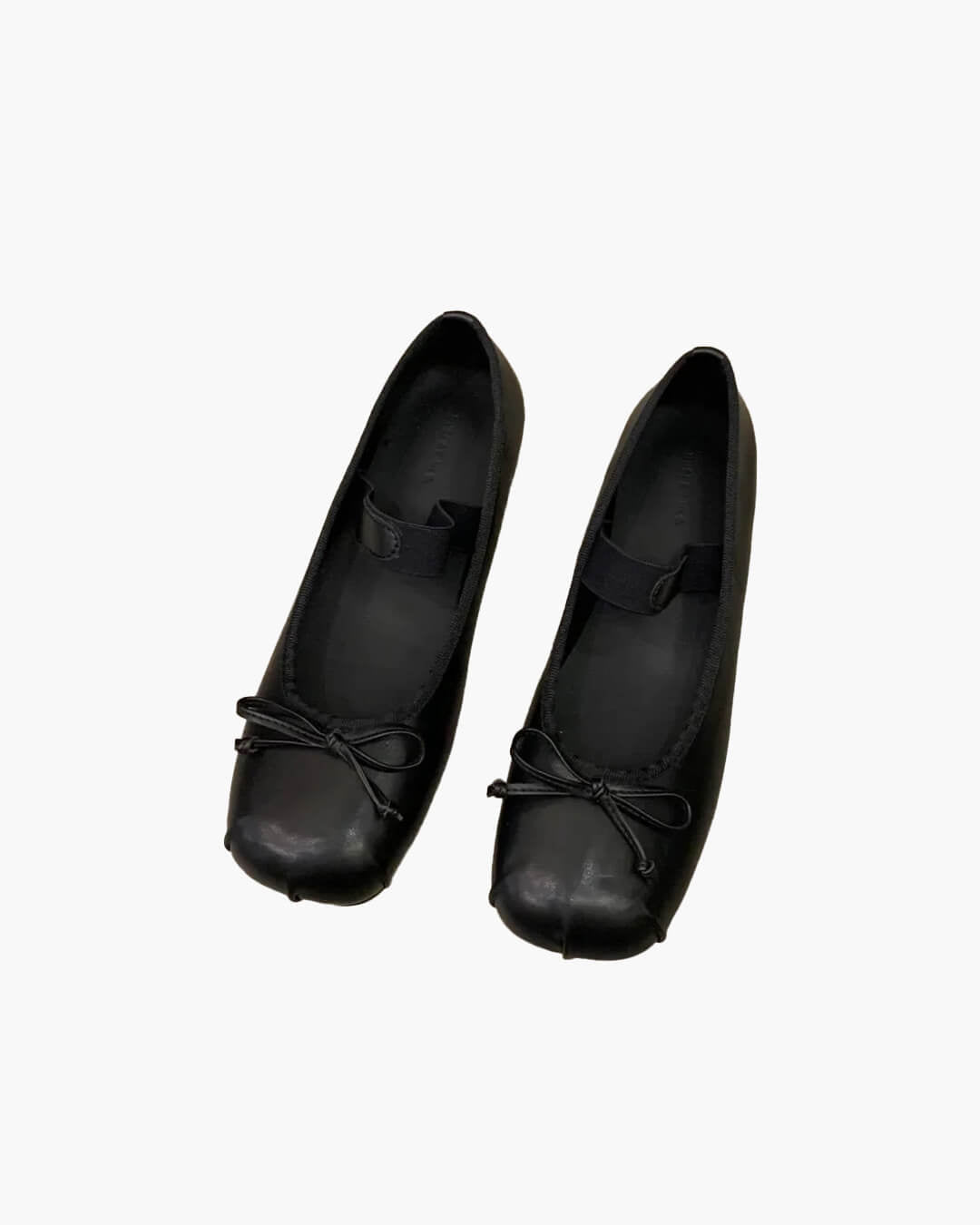 Angela Bowtie Leather Ballet Flats