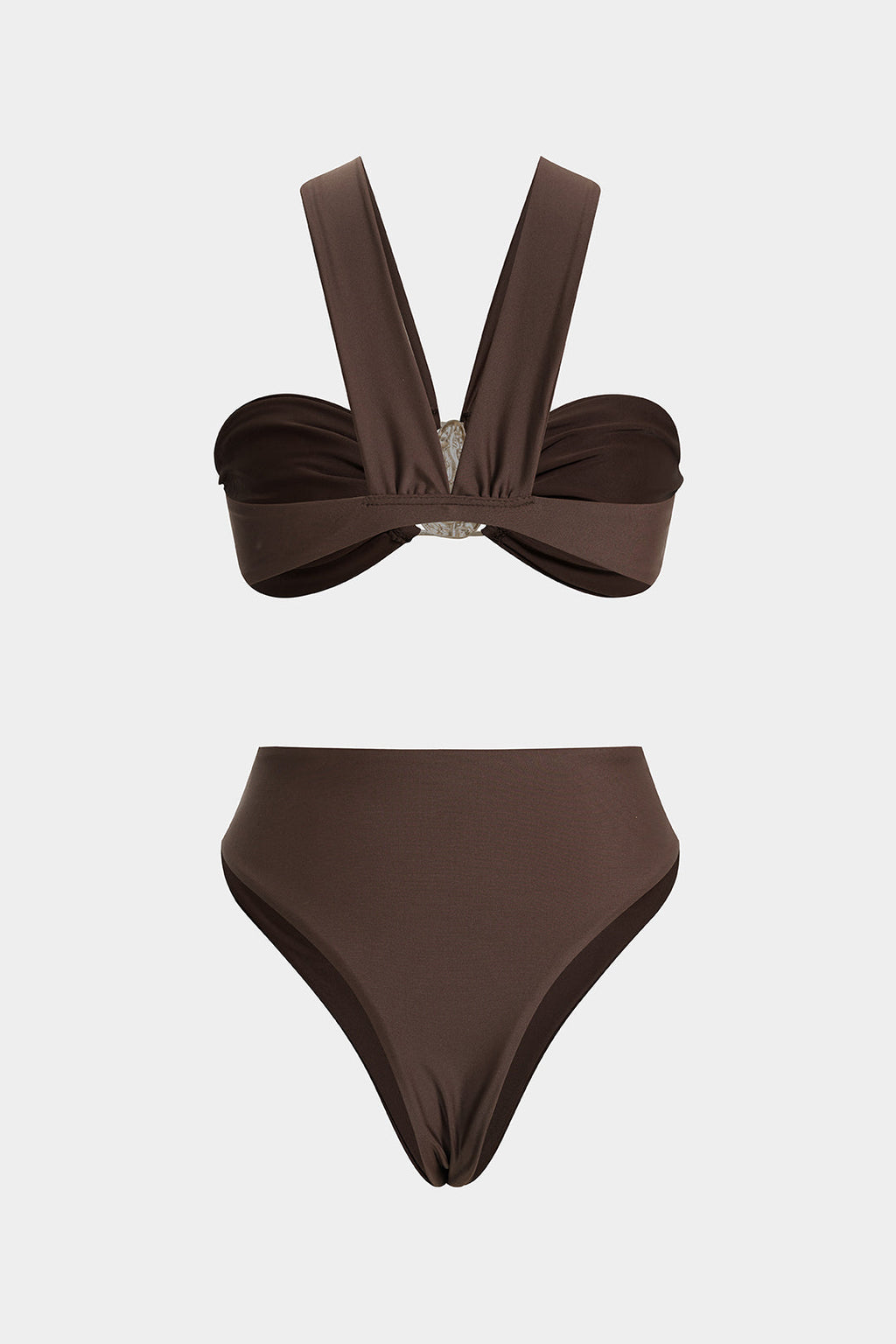 Astra Collection | Women's Bikini Set with Asymmetrical Cut & Metallic Accents | Stylish Comfort for Trendy Poolside Looks