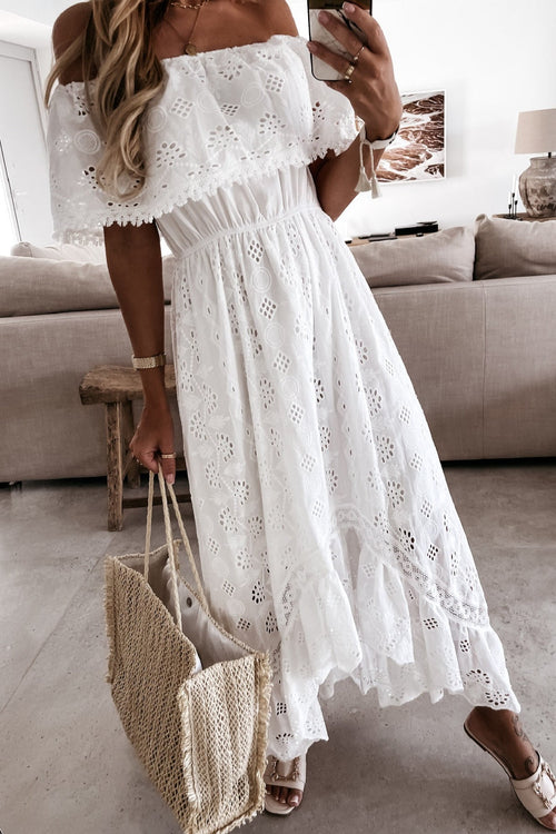 Aurore Boho Off-Shoulder Maxi Dress