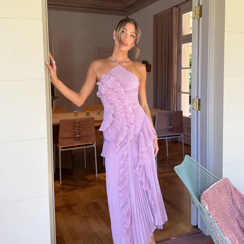 Beatrice Halter A-Line Evening Gown