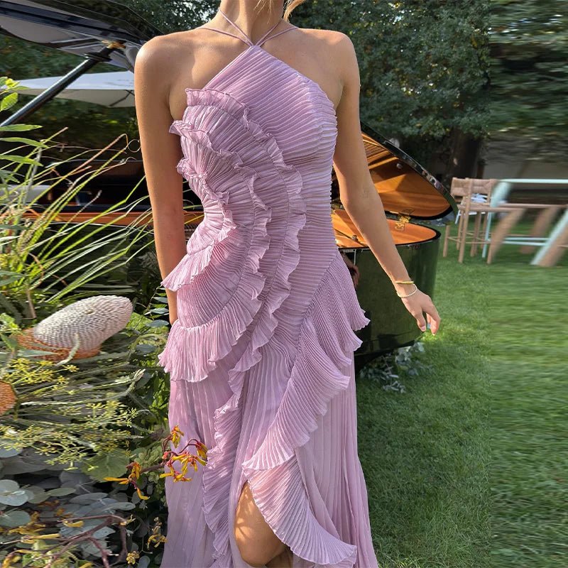 Beatrice Halter A-Line Evening Gown