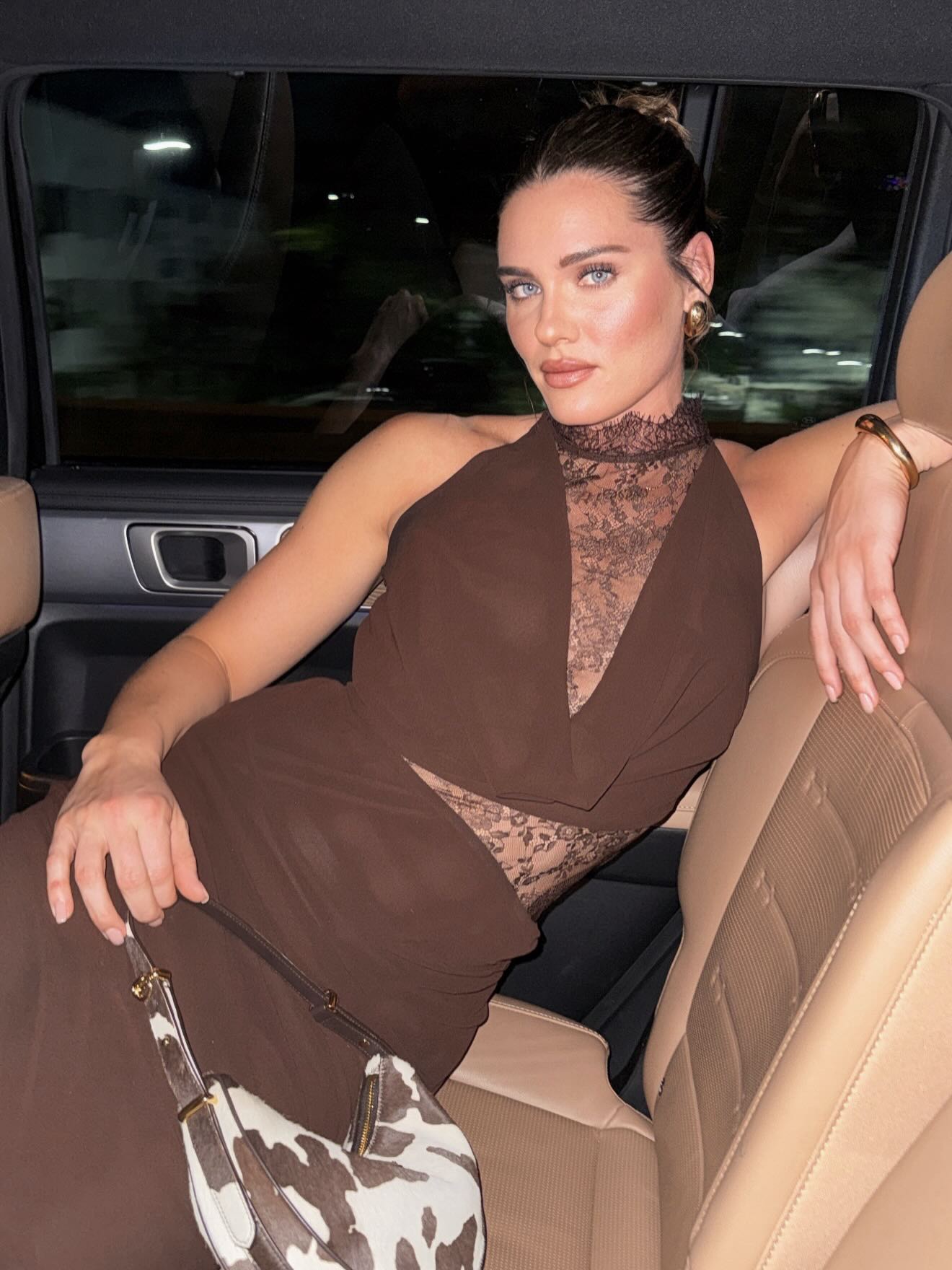 Beatrice Halter Lace Patchwork Maxi Dress