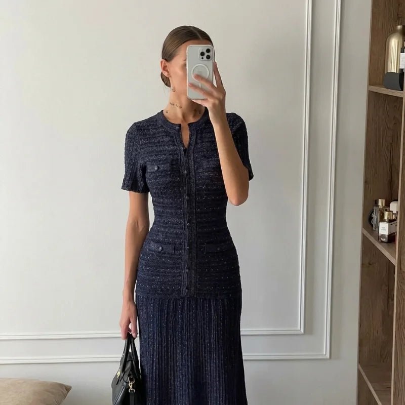 Beatrice Sequin Knit Maxi Dress