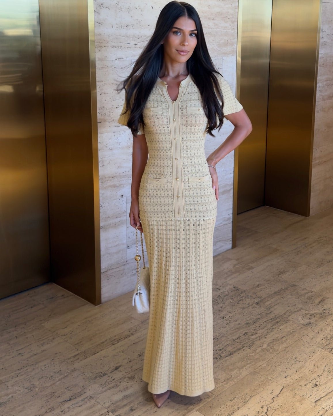 Beatrice Sequin Knit Maxi Dress