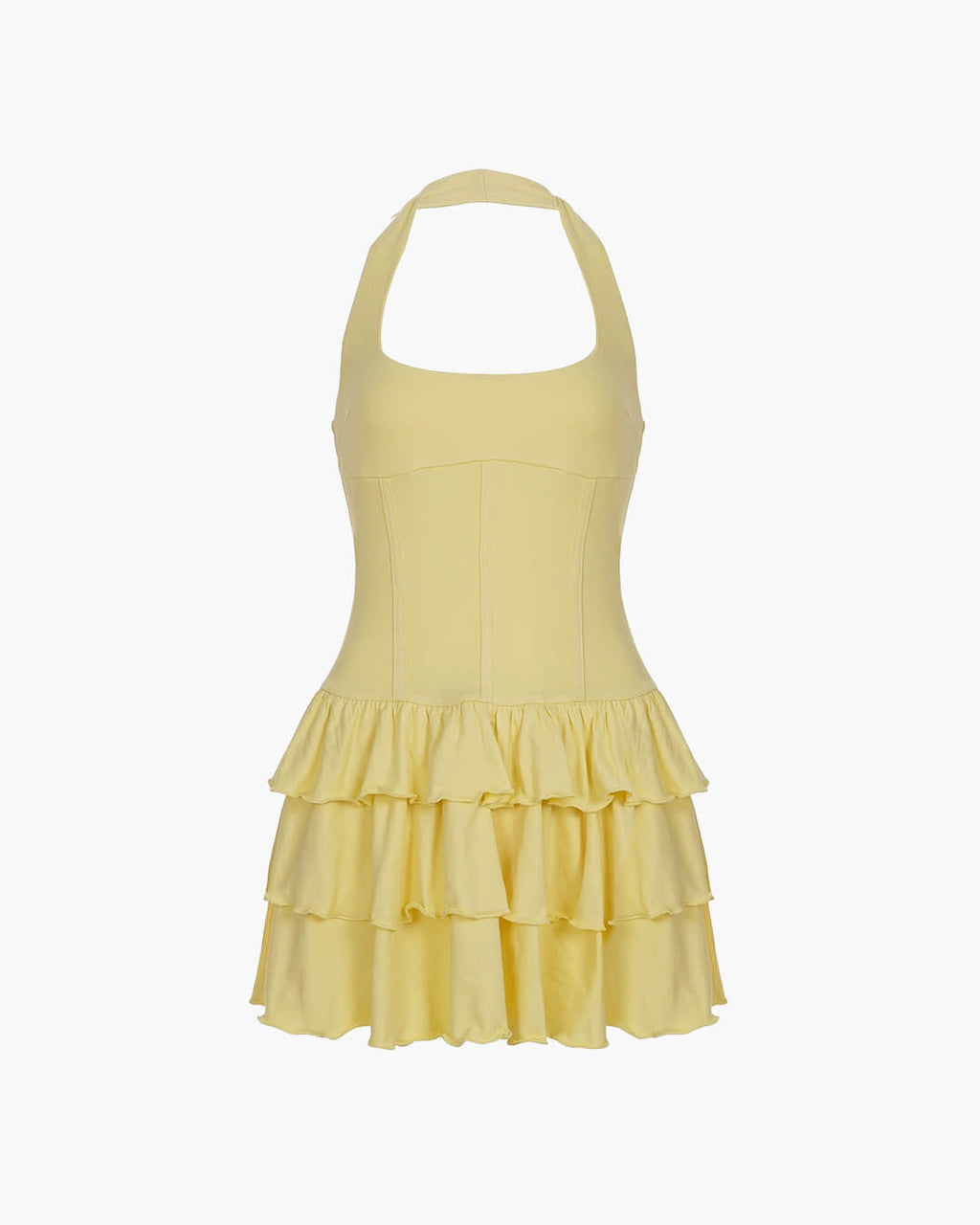 Beatrice Square-Neck A-Line Cake Skirt Dress