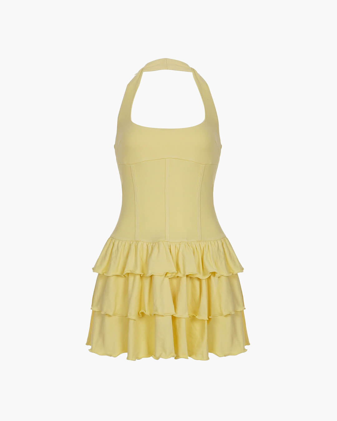 Beatrice Square-Neck A-Line Cake Skirt Dress