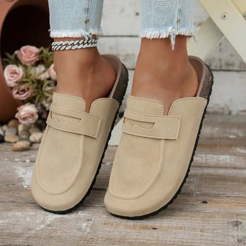 Bianca Cork Suede Mules