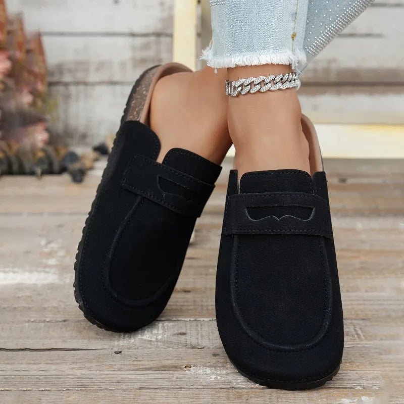 Bianca Cork Suede Mules