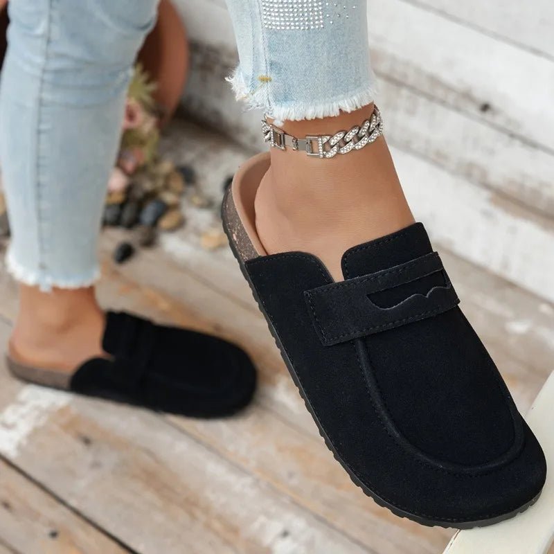 Bianca Cork Suede Mules