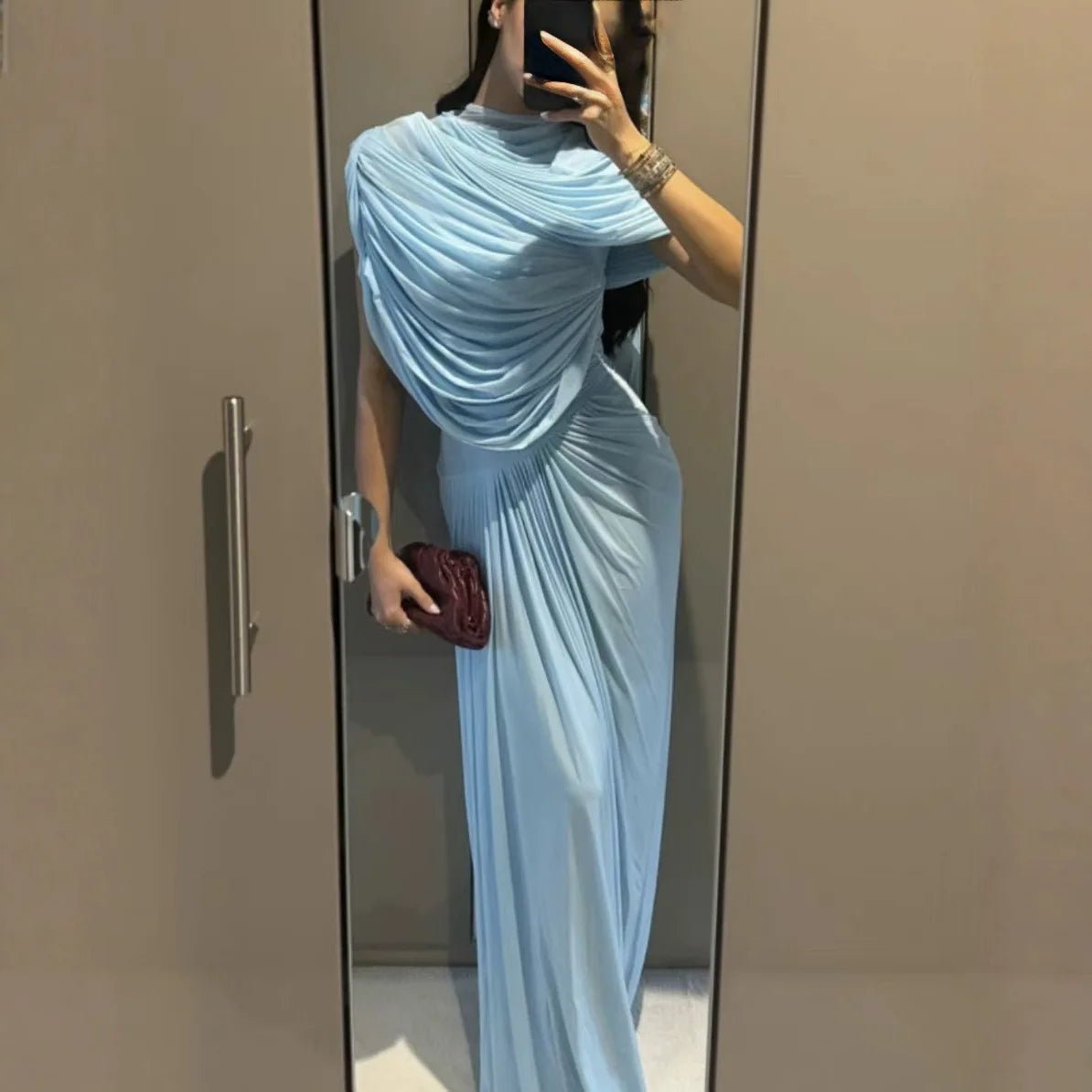 Bianca Elegant Mesh Bodycon Maxi Dress