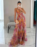 Bianca Floral V-Neck Maxi Dress