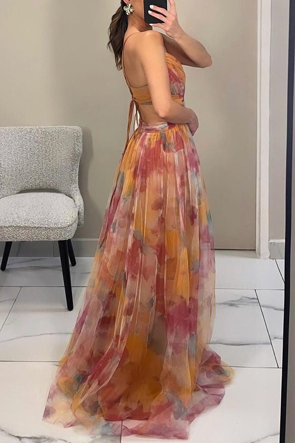 Bianca Floral V-Neck Maxi Dress