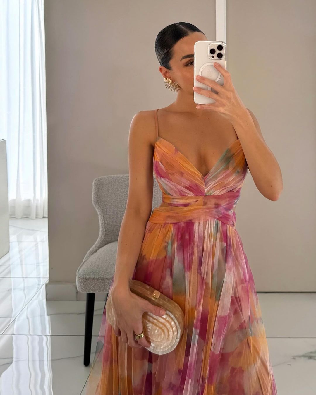 Bianca Floral V-Neck Maxi Dress