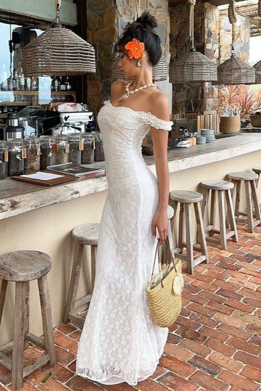 Bianca Lace Spaghetti Strap Maxi Dress