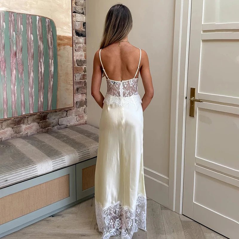 Bianca Lace V-Neck Maxi Dress