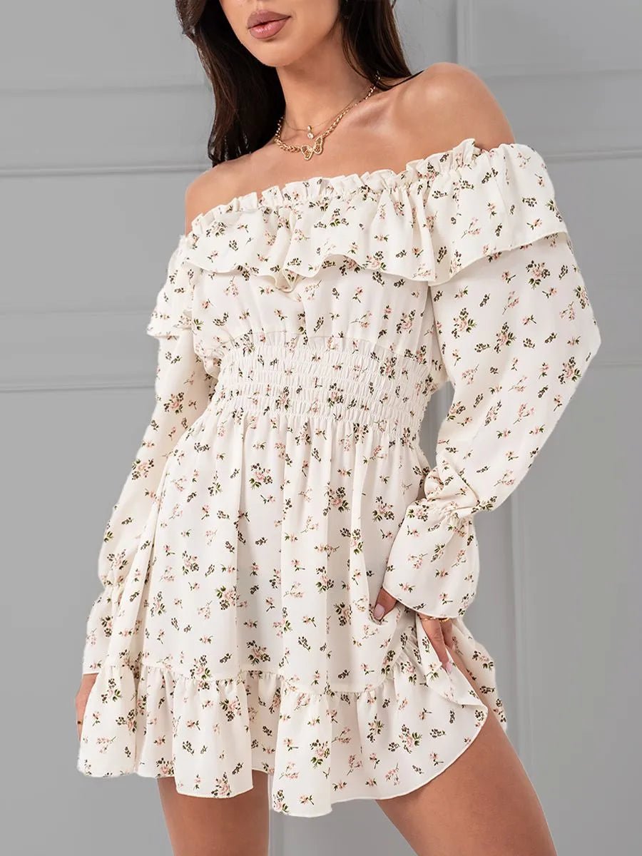 Bianca Off-Shoulder Ruffled Mini Dress