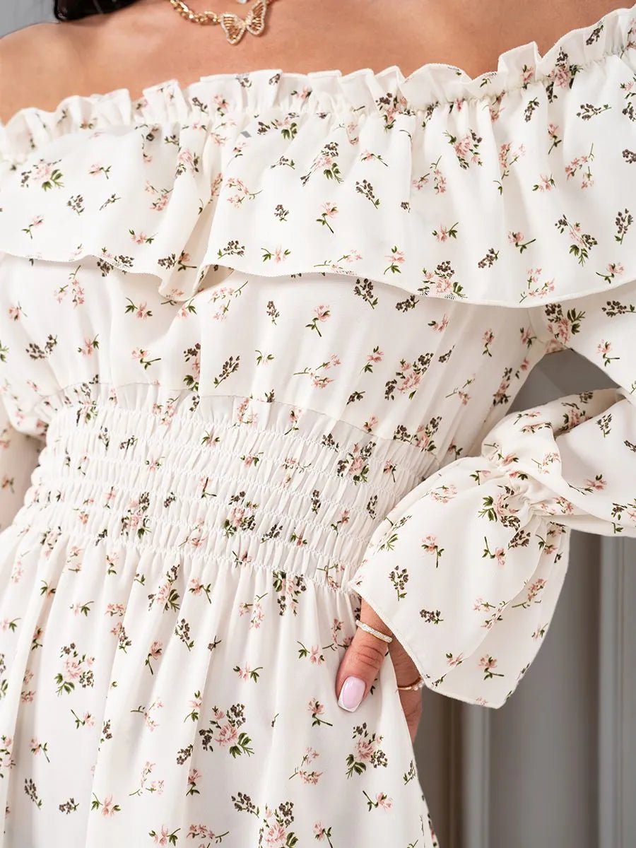 Bianca Off-Shoulder Ruffled Mini Dress