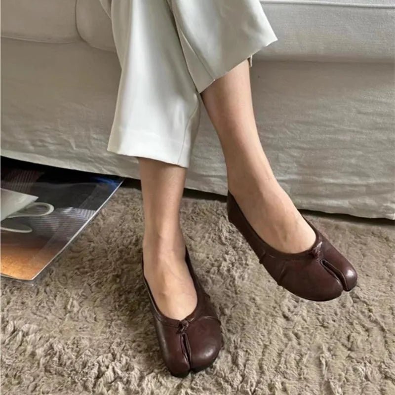 Bianca Split-Toe Leather Mules