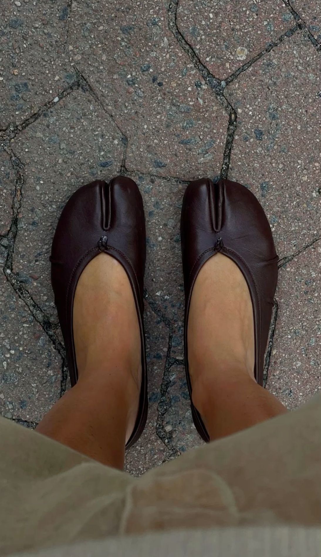 Bianca Split-Toe Leather Mules