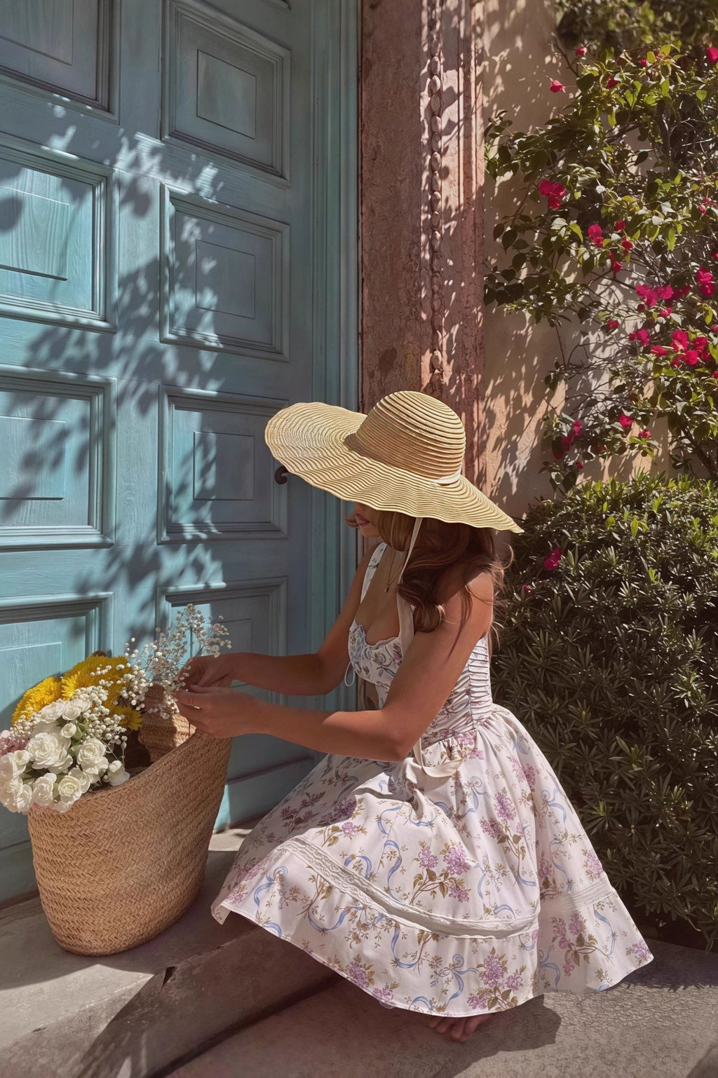 Celeste Floral Lace Spaghetti Strap Vacation Dress