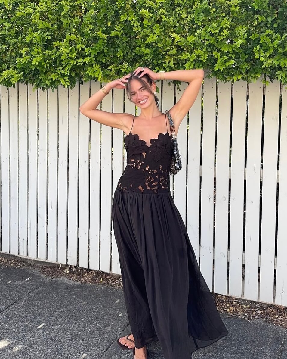 Celeste Lace Mesh Halter Evening Dress