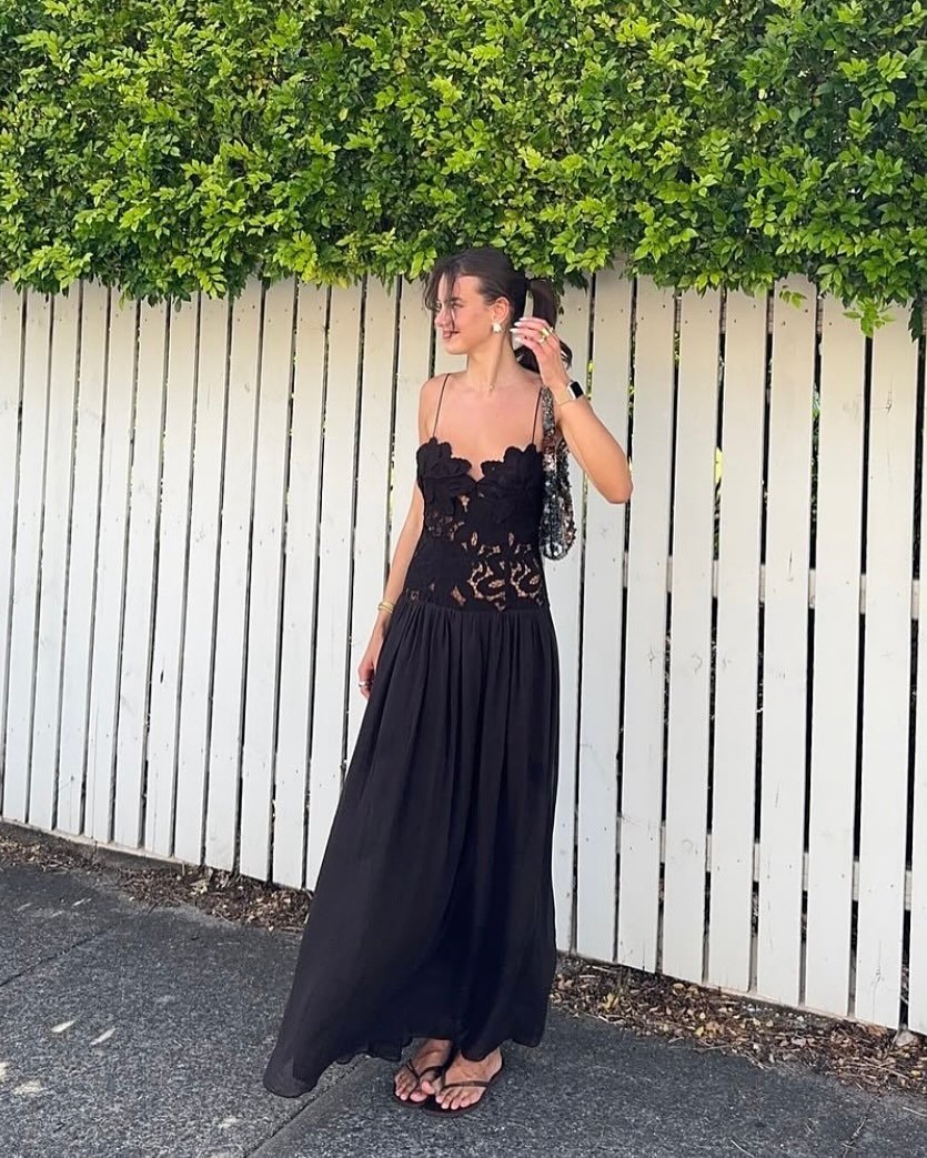 Celeste Lace Mesh Halter Evening Dress