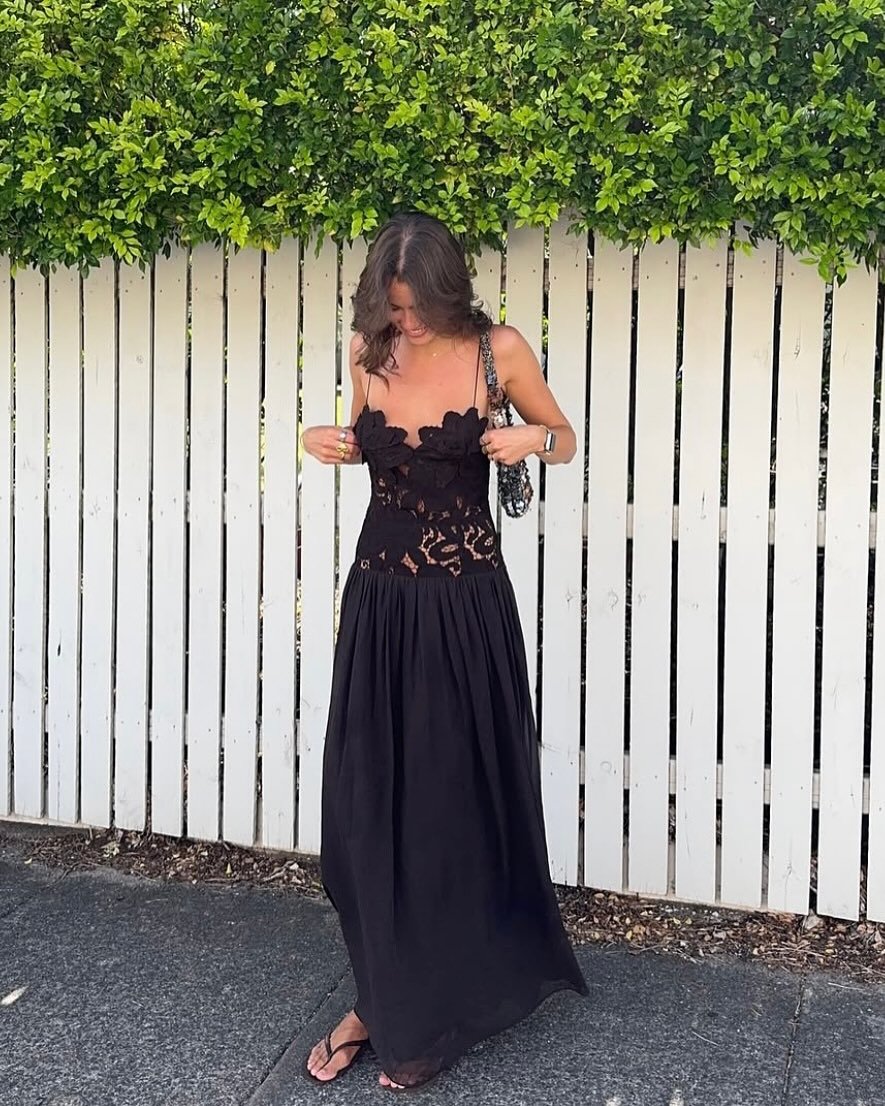 Celeste Lace Mesh Halter Evening Dress