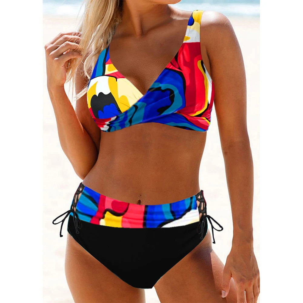 Chic Swimwear Collection | Women's Bikini Set with Wrap Top for Stylish Comfort | Flattering Design for Beach & Pool Days