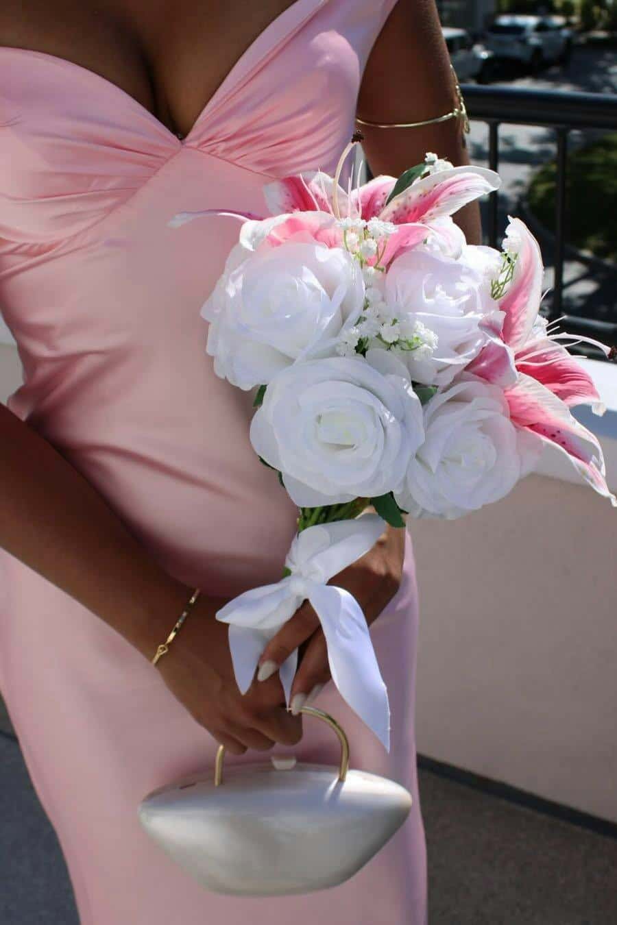 Clea Satin Off the Shoulder Maxi Dress