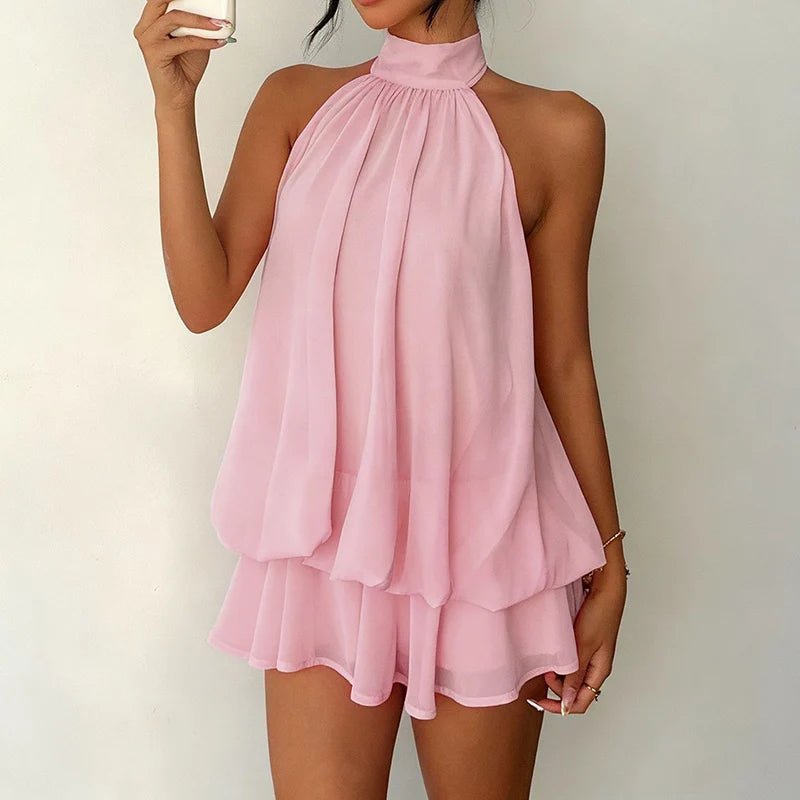Eden Halter Backless Mini Dress