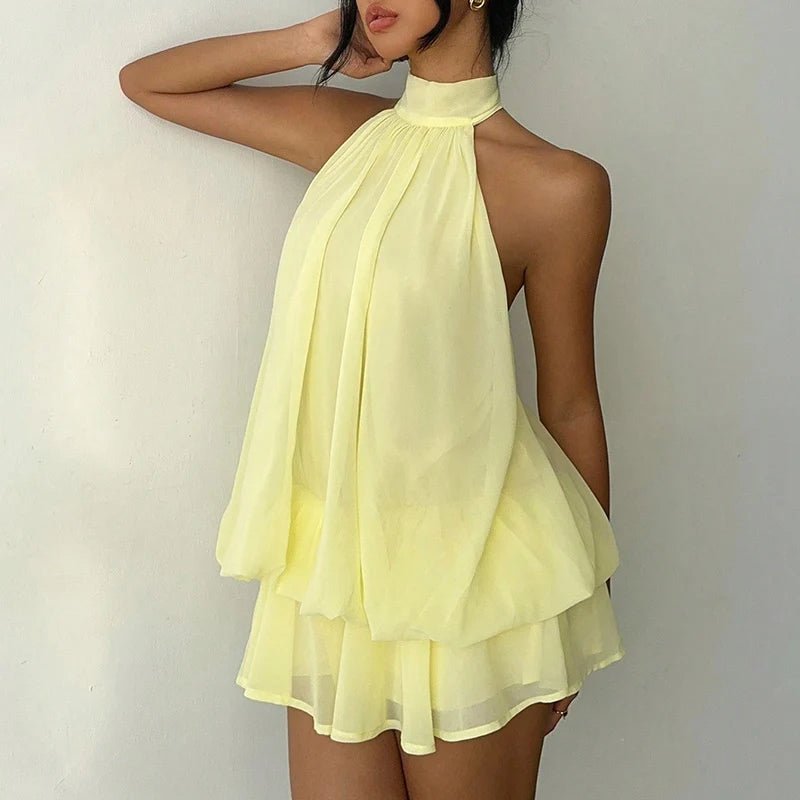Eden Halter Backless Mini Dress