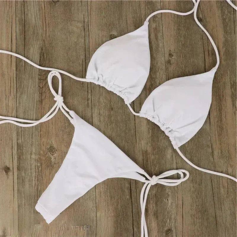 Elegant Collection | High Waisted Bikini Set with Golden Shine | Luxurious Swimwear for Women