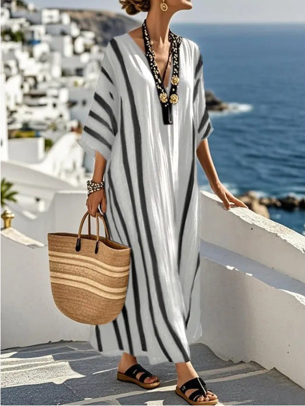 Elegant Summer Kaftan Dress | Women's Dress with Loose Fit for Chic Comfort