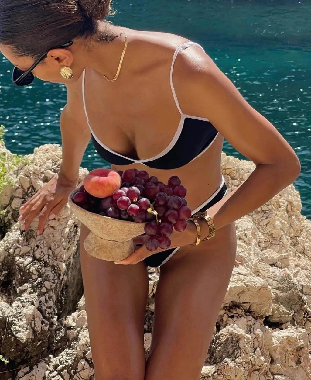 Elegant Summer | High Waisted Bikini Set with Ergonomic Fit | Stylish Swimwear for Beach and Pool