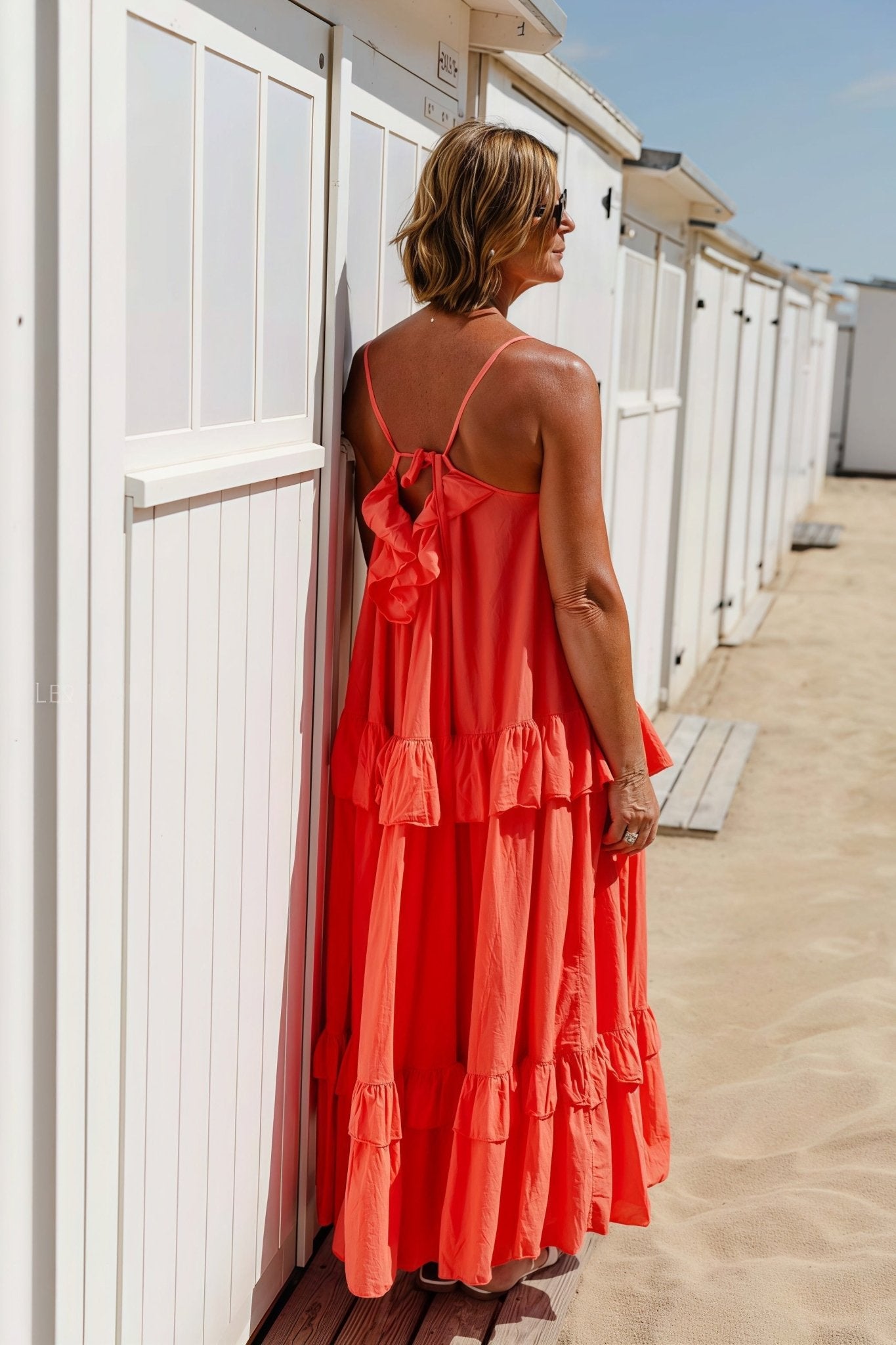 Emiliana Ruffle Hem Flowy Maxi Dress