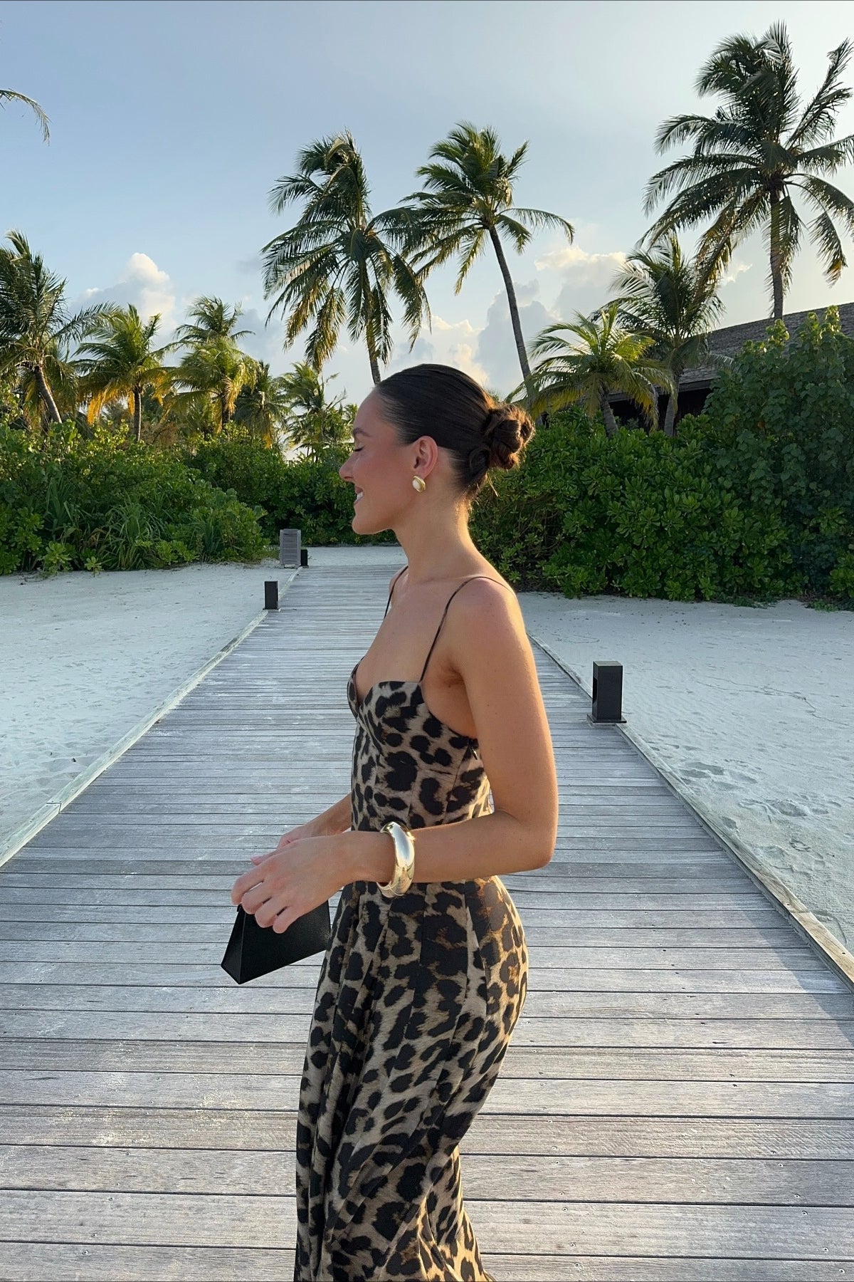 Imogen Leopard Print Spaghetti Strap Maxi Dress