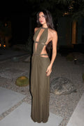 Isolde Ruched Cut Out Maxi Dress