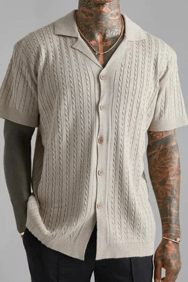 Jacquard Top Women Round Neck Summer Casual