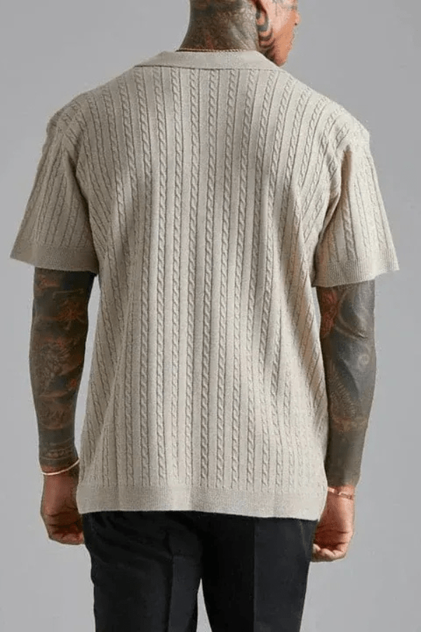 Jacquard Top Women Round Neck Summer Casual