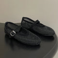 Jessica Rhinestone Mesh Ballet Flats