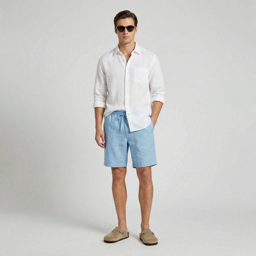 Men's Bermuda Shorts Elastic Waist Casual Summer