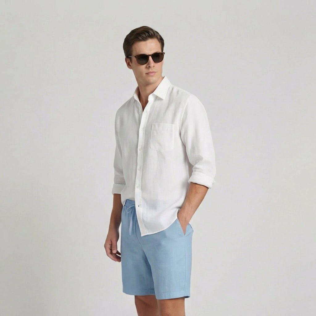 Men's Bermuda Shorts Elastic Waist Casual Summer