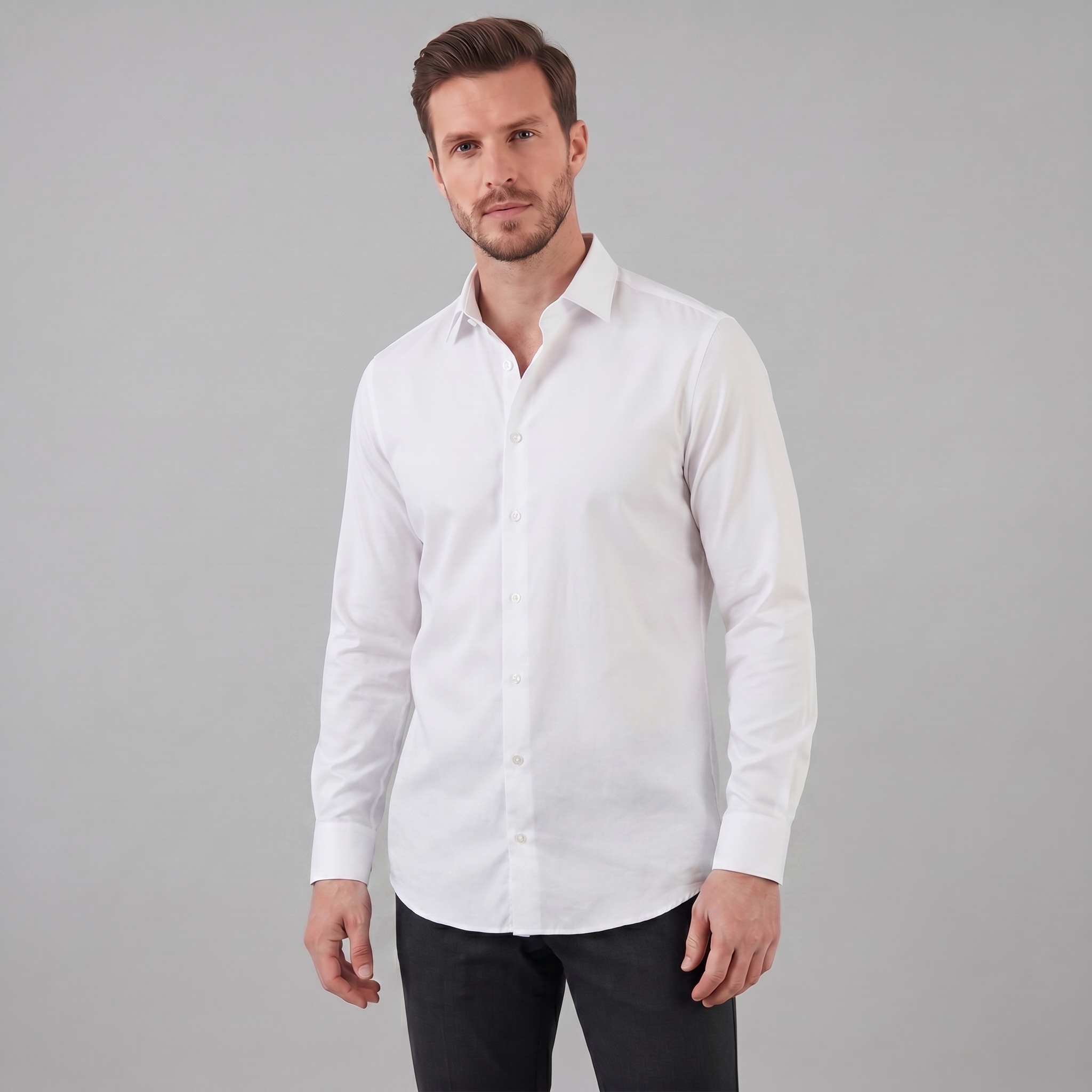 Men's Dress Shirt Slim Fit Long Sleeves Formal