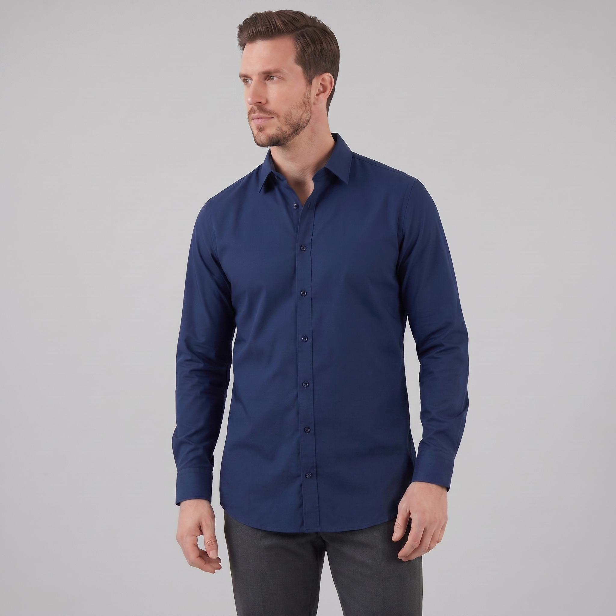 Men's Dress Shirt Slim Fit Long Sleeves Formal
