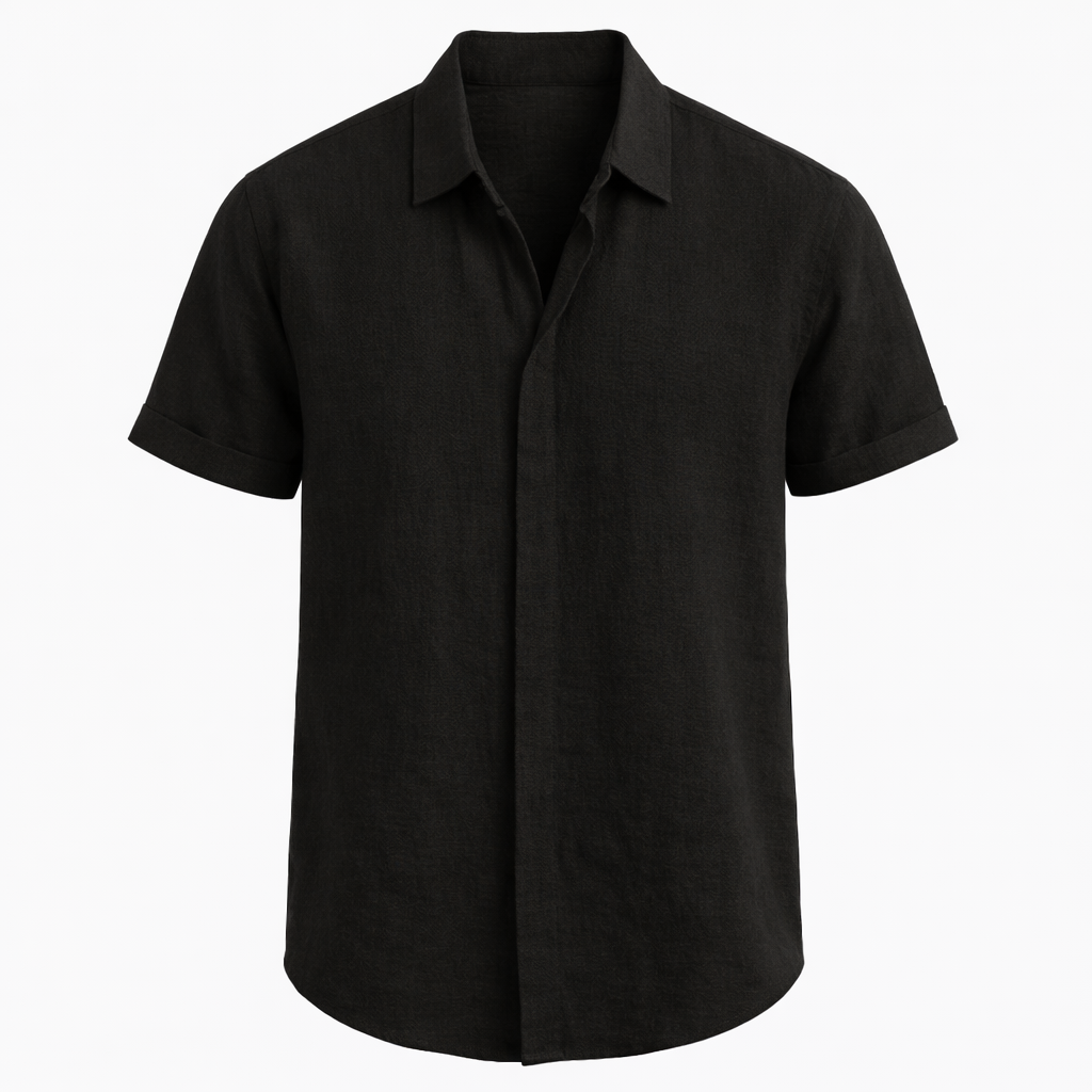Men's Linen Shirt Classic Long Sleeves Casual Summer