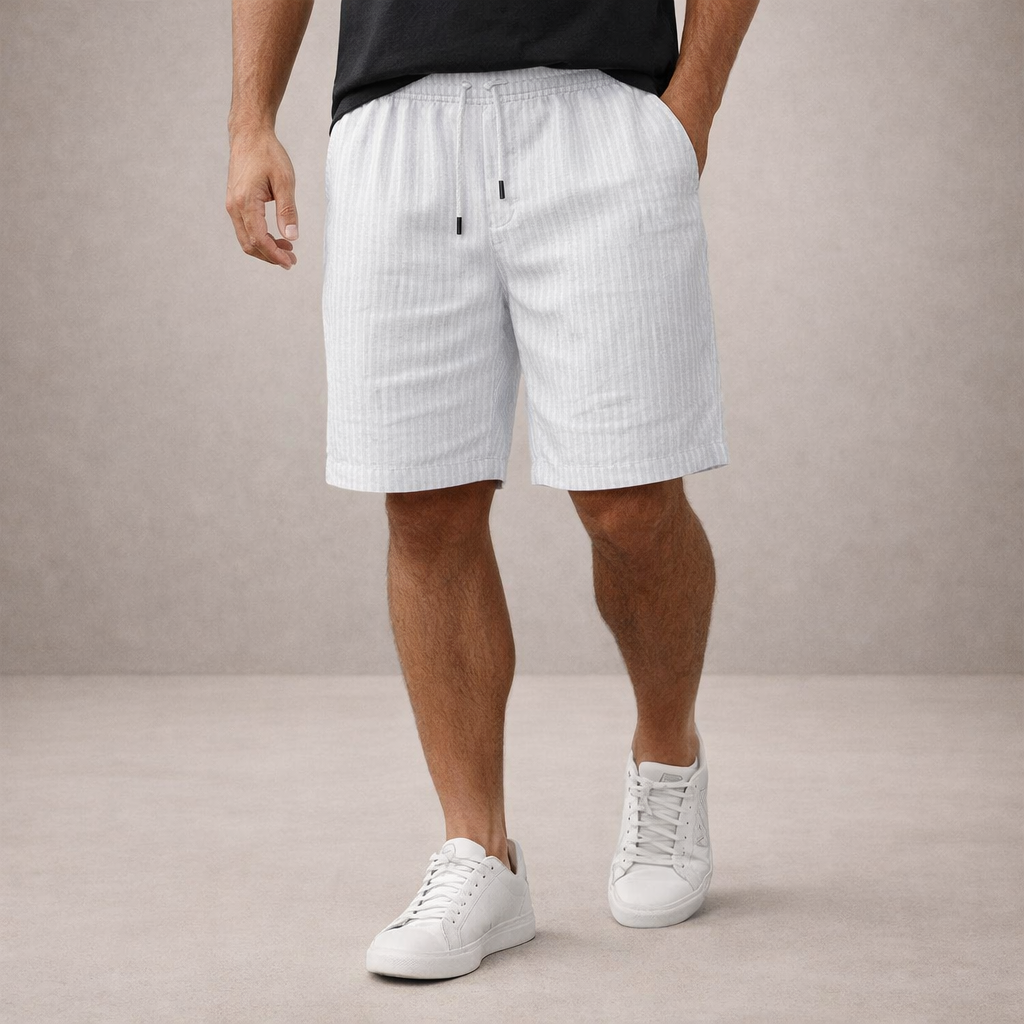 Men's Linen Shorts Regular Fit Breathable Summer Casual