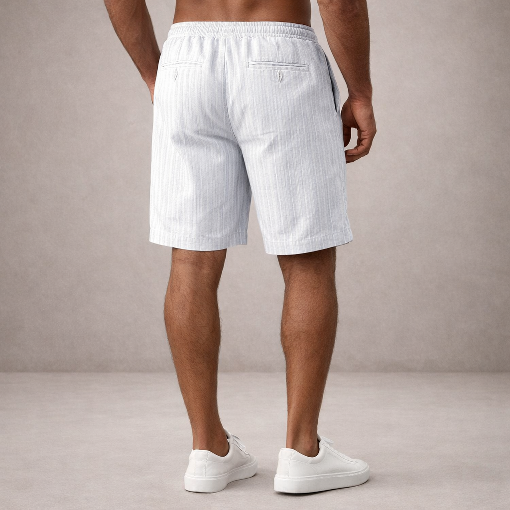 Men's Linen Shorts Regular Fit Breathable Summer Casual
