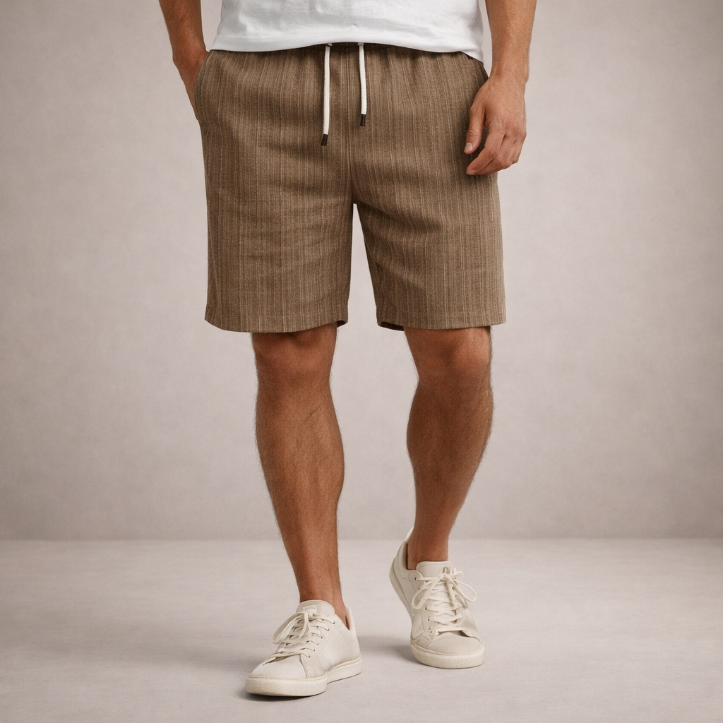 Men's Linen Shorts Regular Fit Breathable Summer Casual