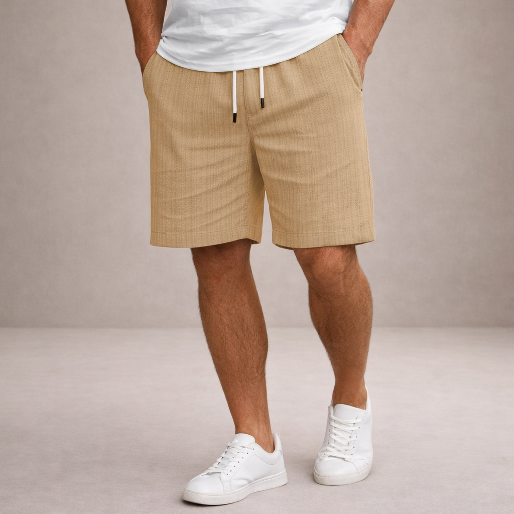 Men's Linen Shorts Regular Fit Breathable Summer Casual