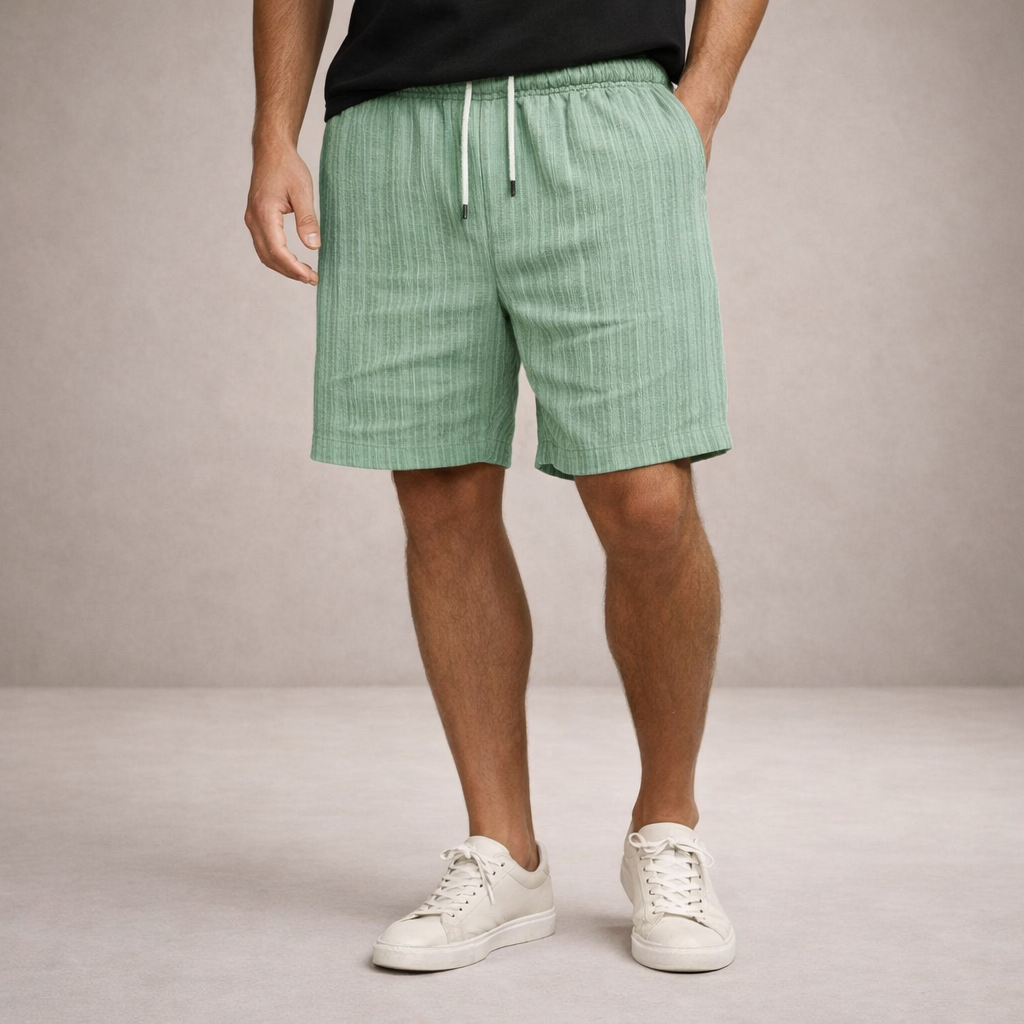 Men's Linen Shorts Regular Fit Breathable Summer Casual
